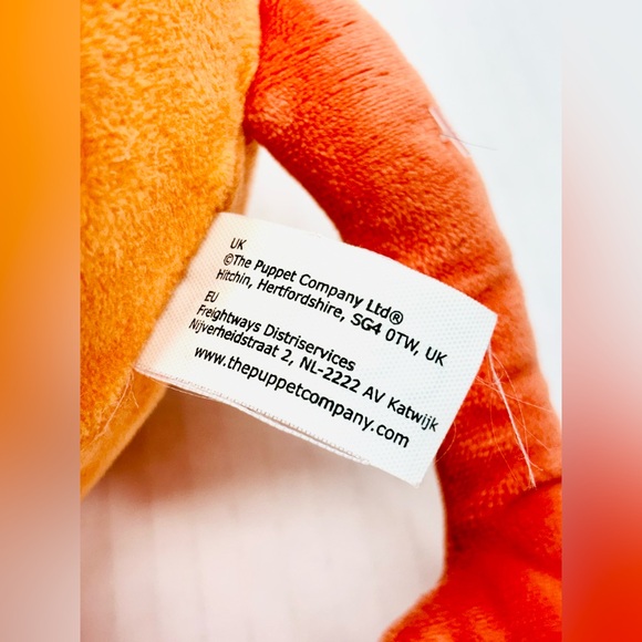 Orange Monsters Hand Storytelling Puppet Of The Puppet Company With Squeaker! - Picture 5 of 7